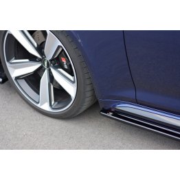 Накладки сплиттеры на пороги на Audi RS4 B9